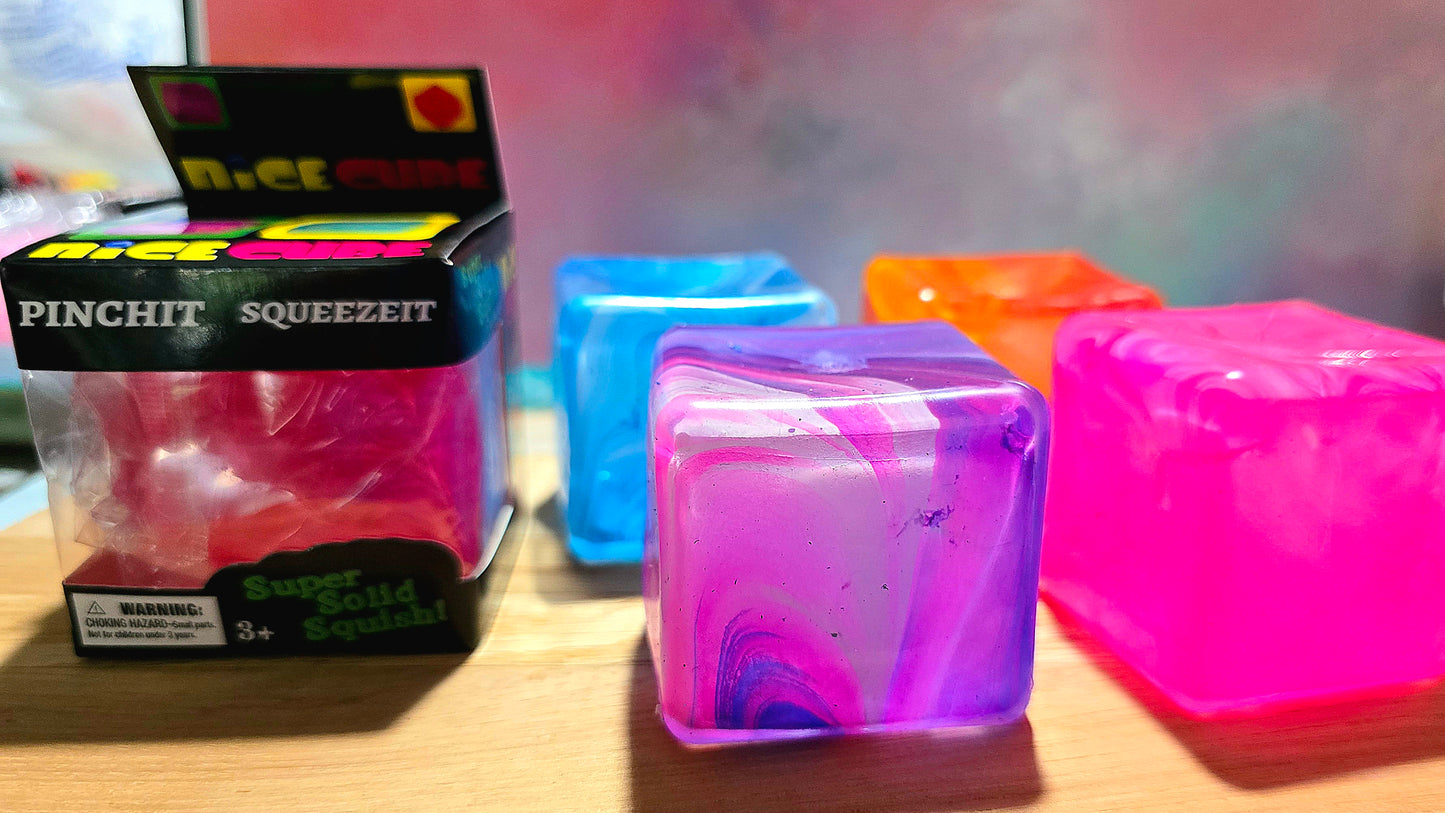 Mystery Transparent Swirl Cube Maltose Squishy