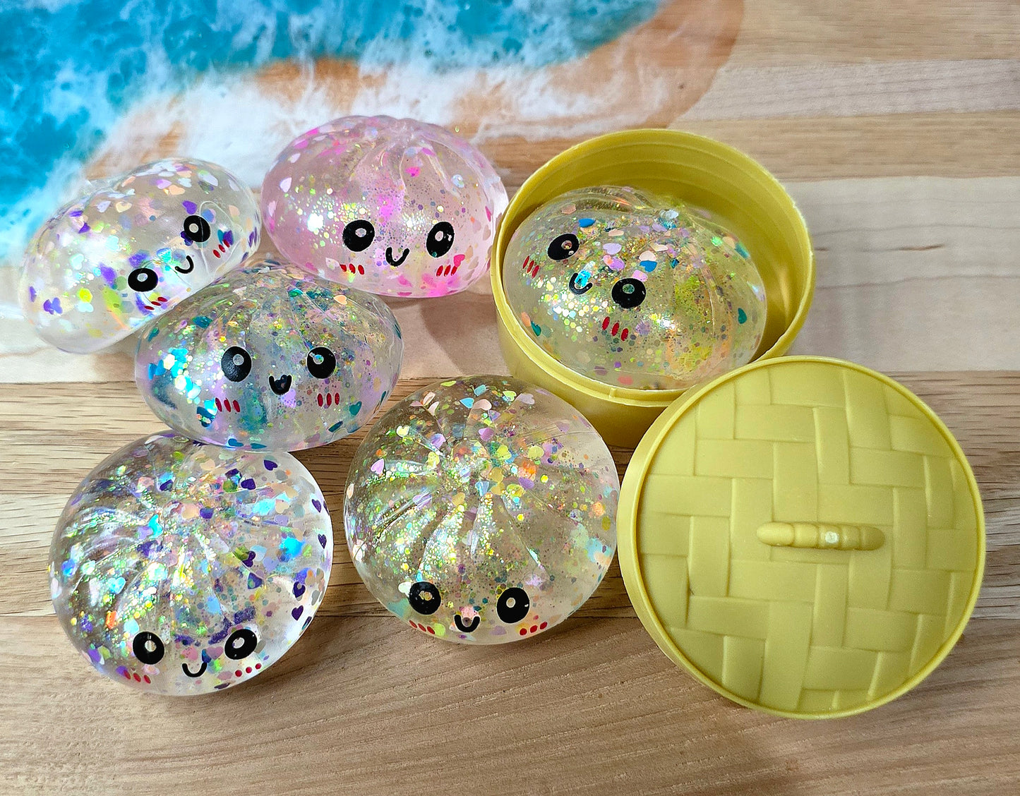 Mystery Mini Glitter Clear Dumpling Maltose Squishy