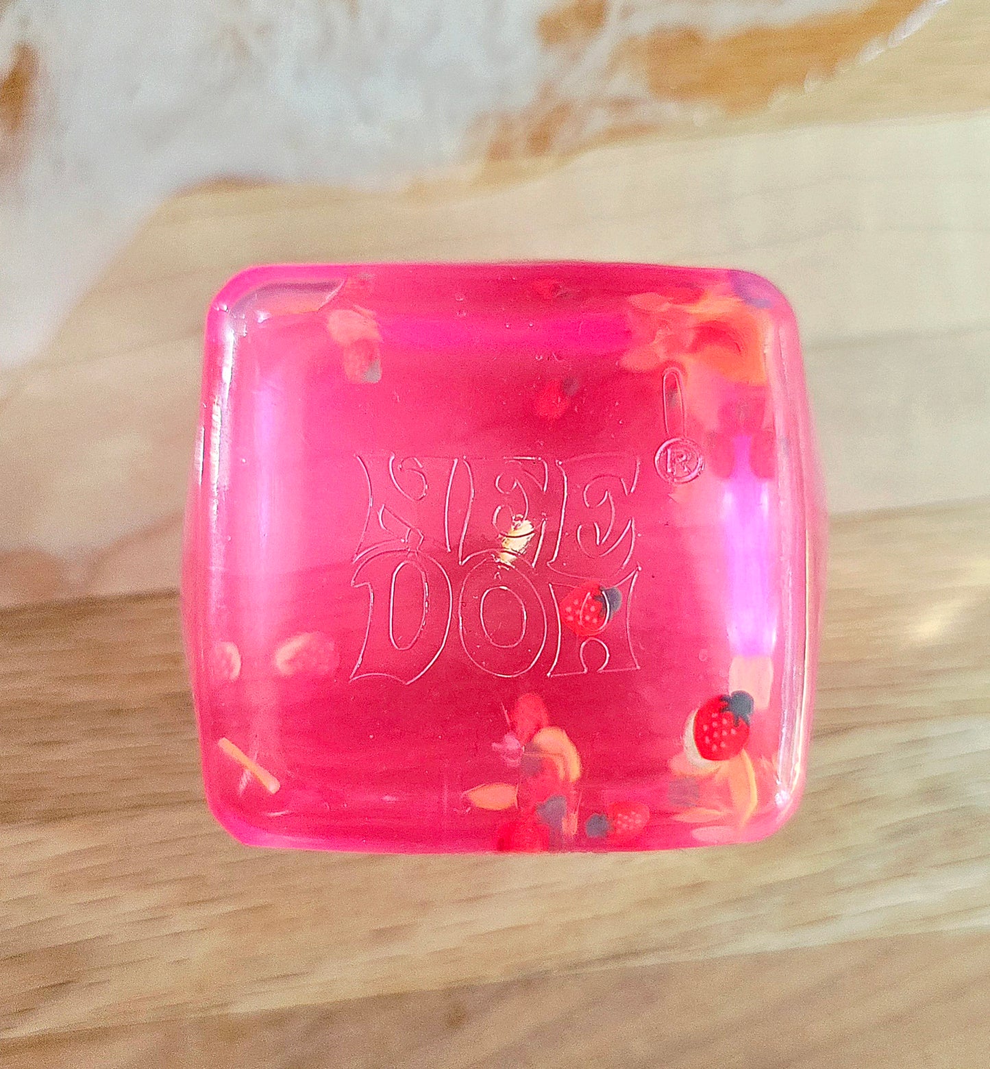 Pink Strawberry Acai Lemonade Maltose Cube Squishy