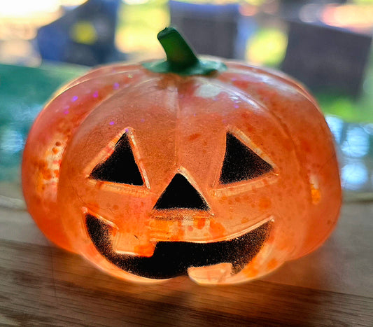 Orange Pumpkin Maltose Glitter Squishy