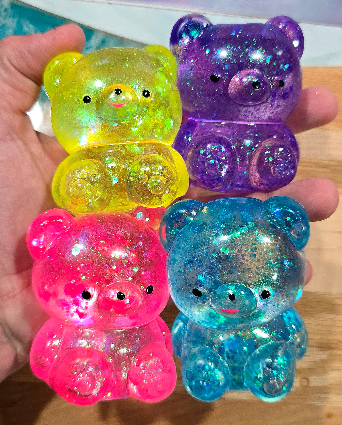Mystery Bear Glitter Maltose Squishy