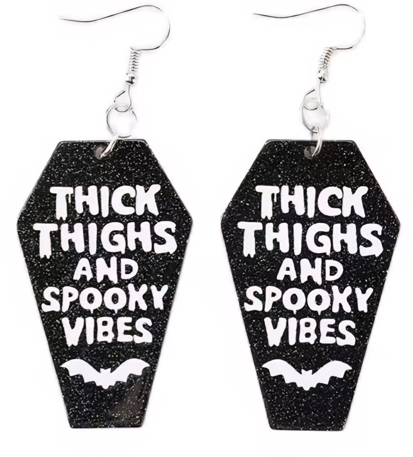 PREORDER Halloween Thick Thighs & Spooky Vibes Acrylic Earrings