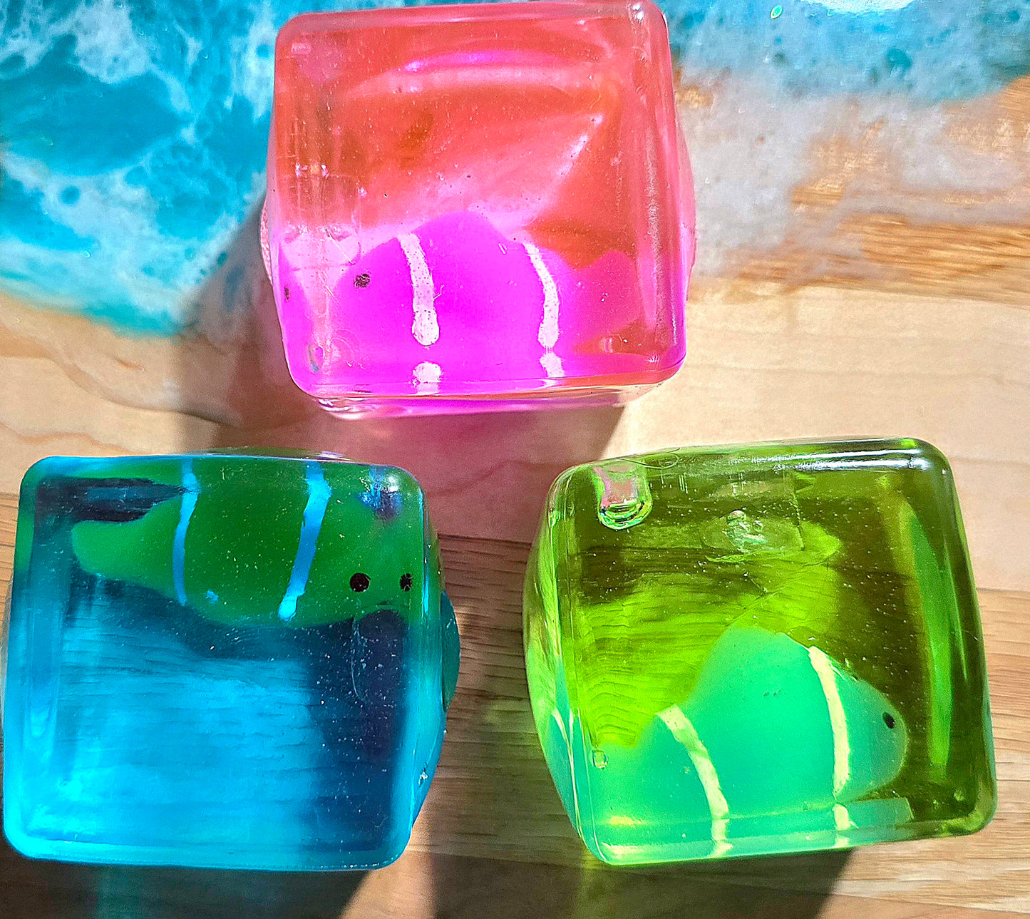 Mystery Fish Cube Maltose Squishy