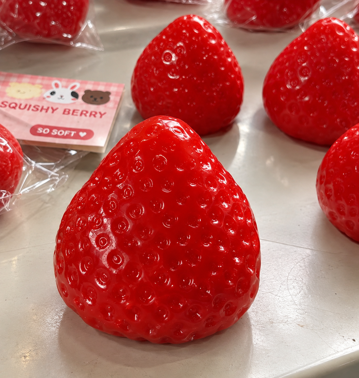 Realistic Strawberry Taba Squishy