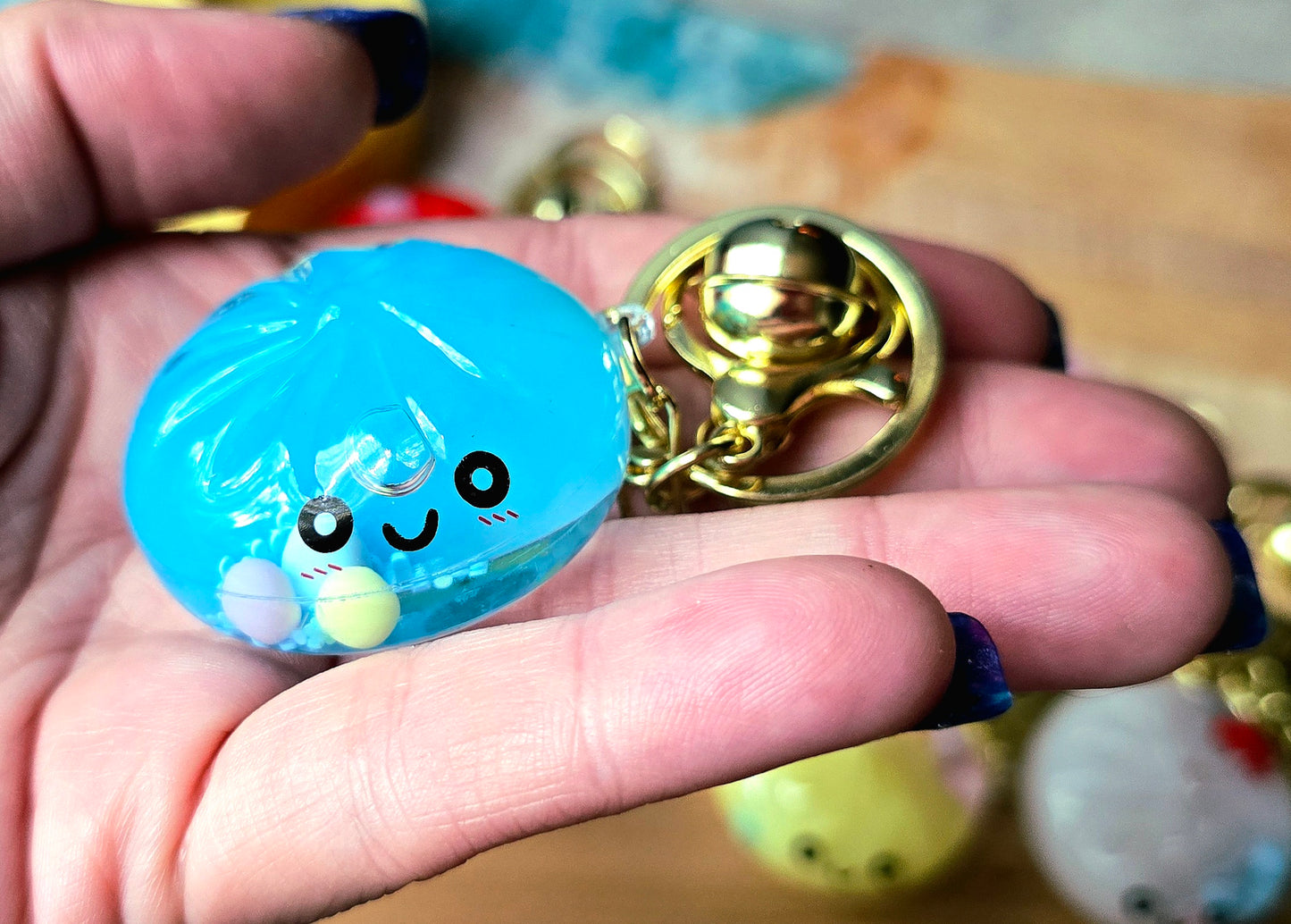 Mystery Dumpling Quicksand Shaker Keychain