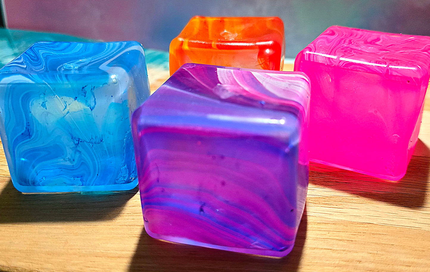 Mystery Transparent Swirl Cube Maltose Squishy