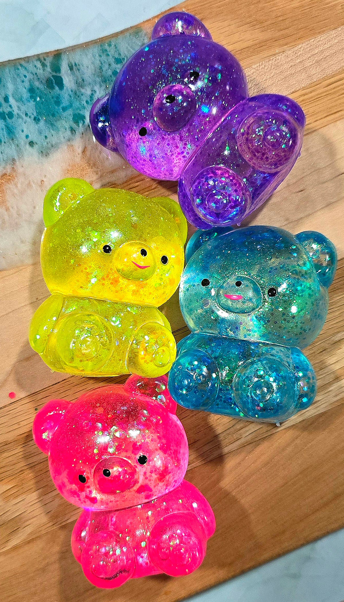 Mystery Bear Glitter Maltose Squishy