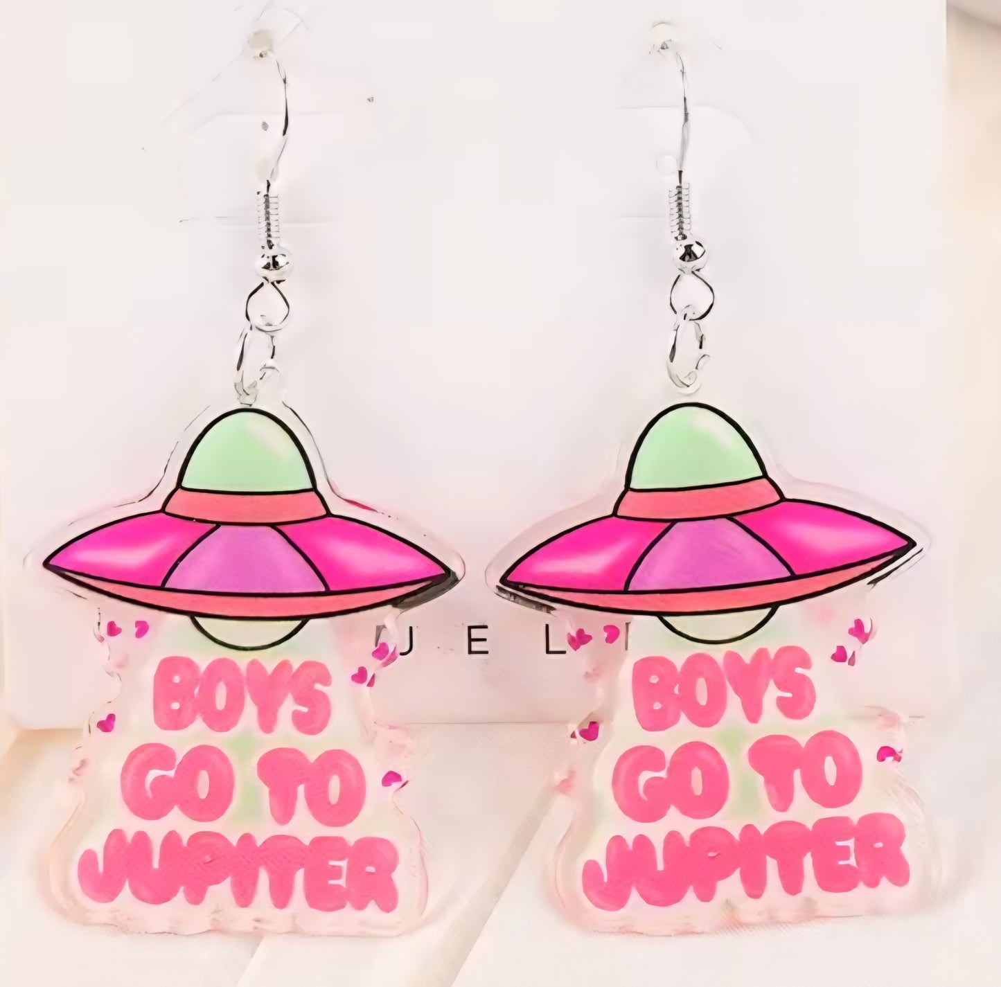 PREORDER Halloween Bows Go To Jupiter Acrylic Dangle Earrings
