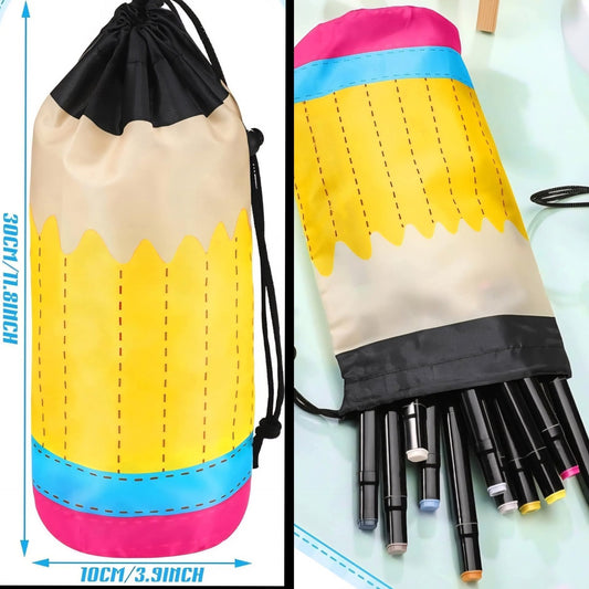 Back To School Pencil Drawstring Bag