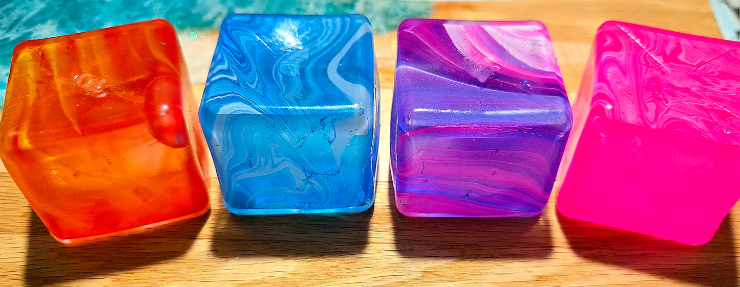 Mystery Transparent Swirl Cube Maltose Squishy