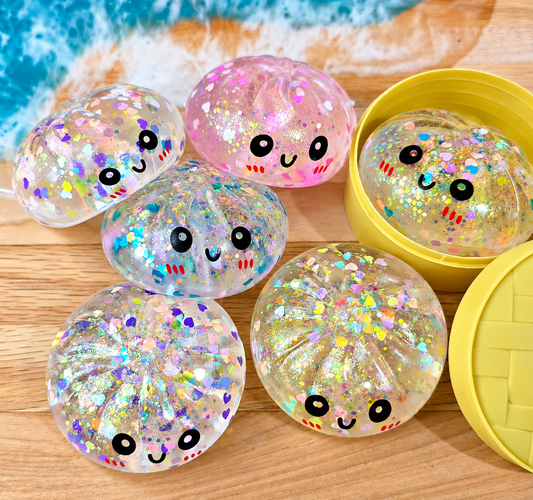 Mystery Mini Glitter Clear Dumpling Maltose Squishy