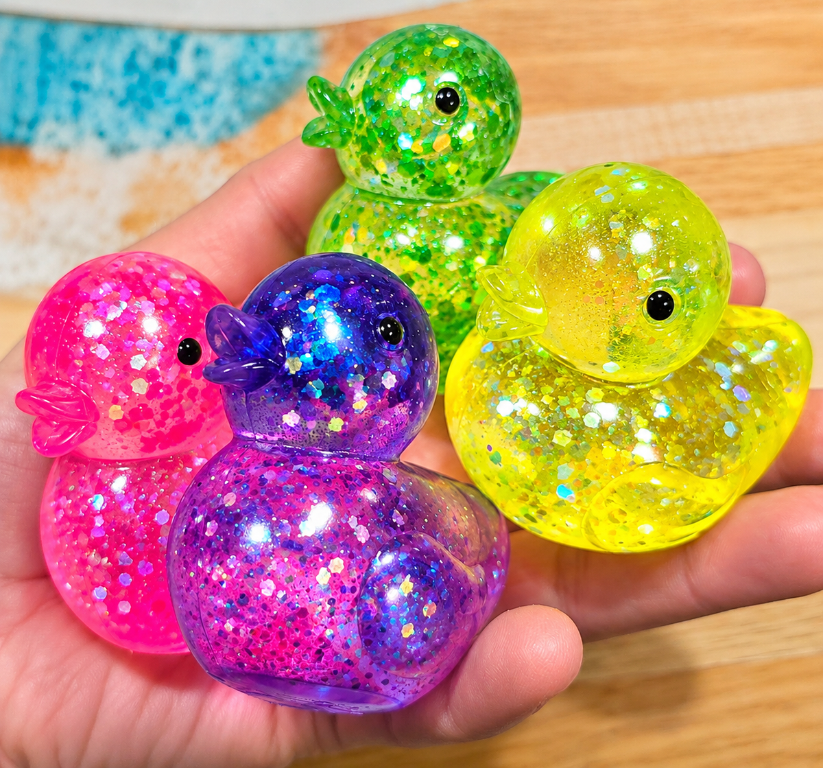 Mystery Rubber Ducky Glitter Maltose Squishy