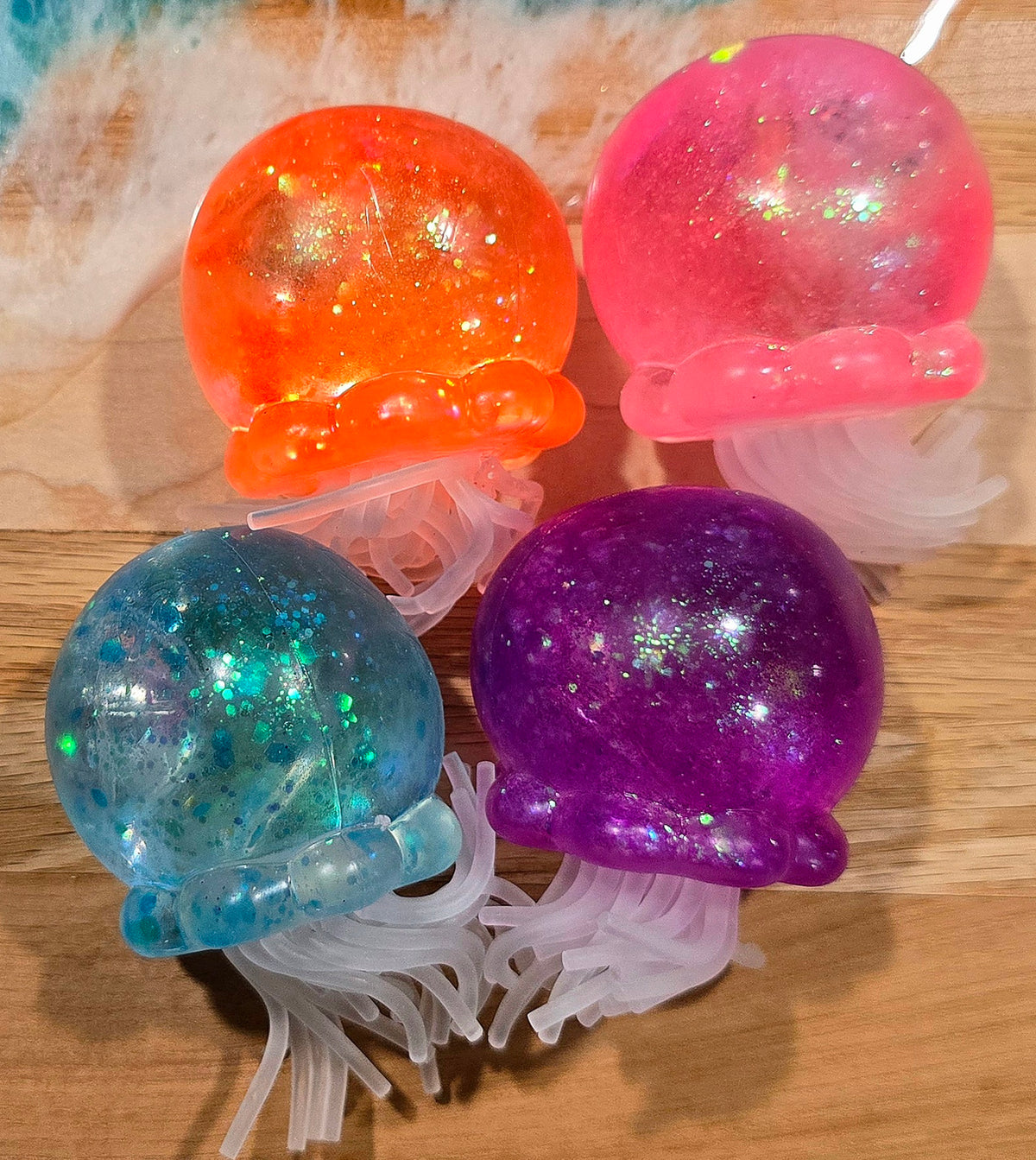 Mystery Glitter Lighted Jellyfish Maltose Squishy