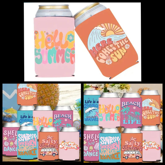 PREORDER Hello Summer 12 Oz Koozie-12 Pack.