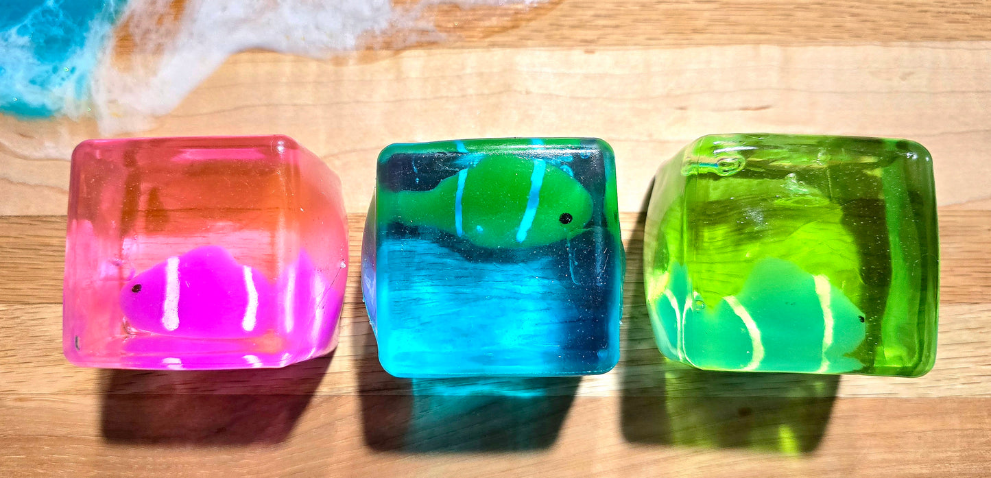 Mystery Fish Cube Maltose Squishy