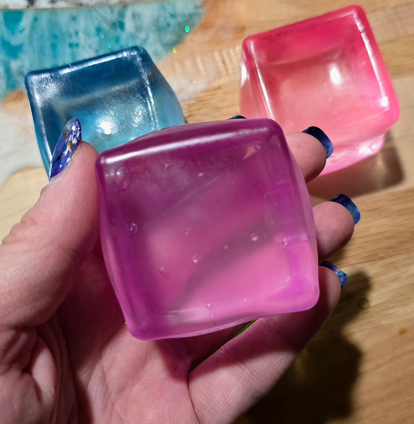 Colorful Cube Maltose Squishy