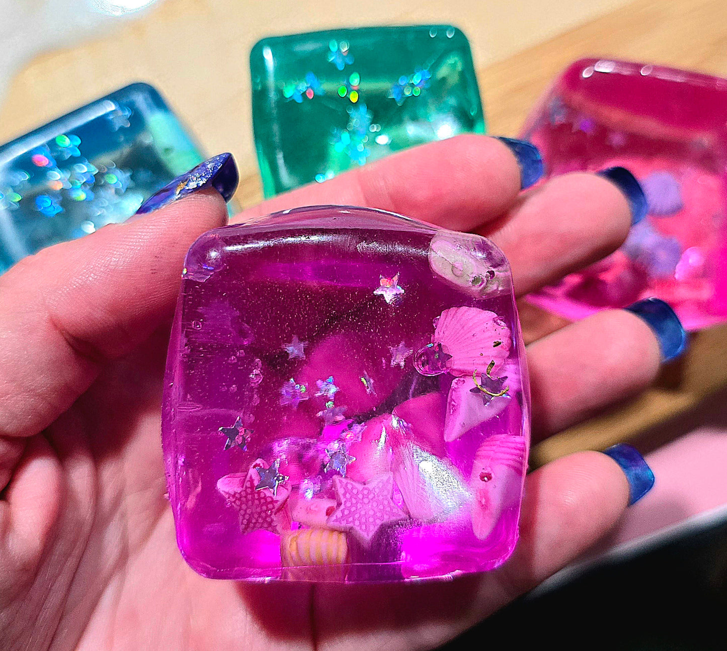 Mystery Seashell Cube Maltose Squishy
