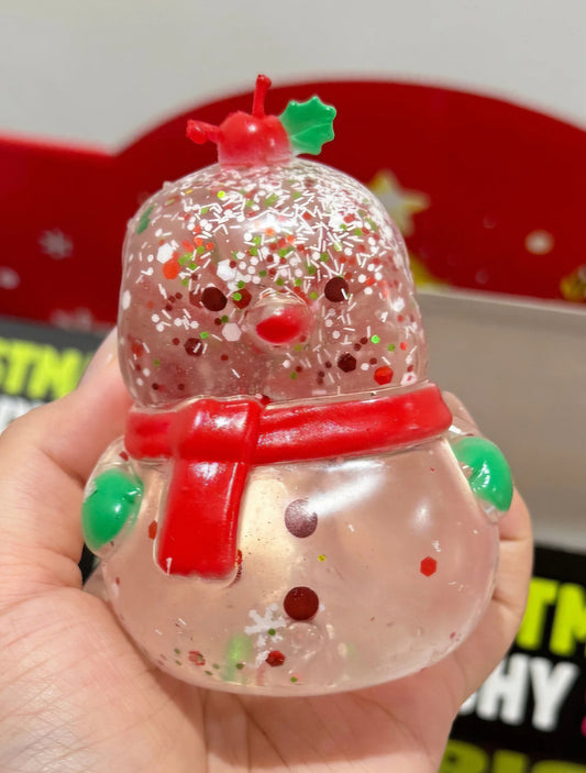 Mystery Christmas Snowman Glitter Maltose Squishy