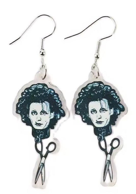 PREORDER Halloween Edward Scissor Acrylic Dangle Earrings