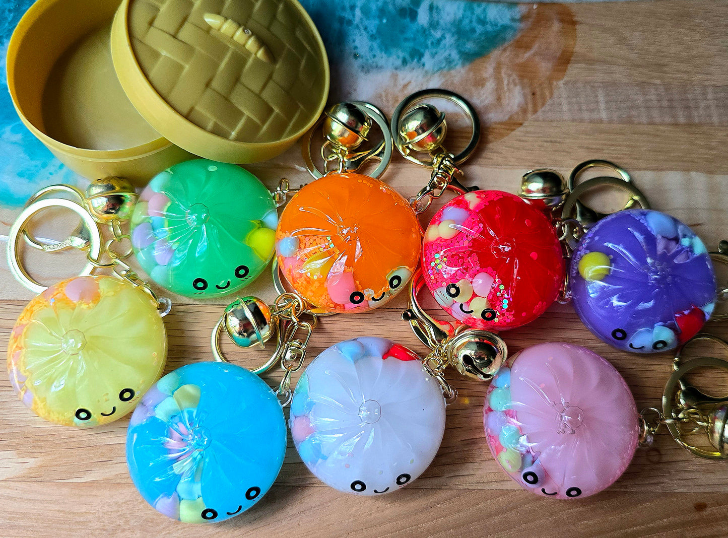 Mystery Dumpling Quicksand Shaker Keychain