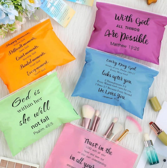 Random Bible Verse PVC Reusable Bag