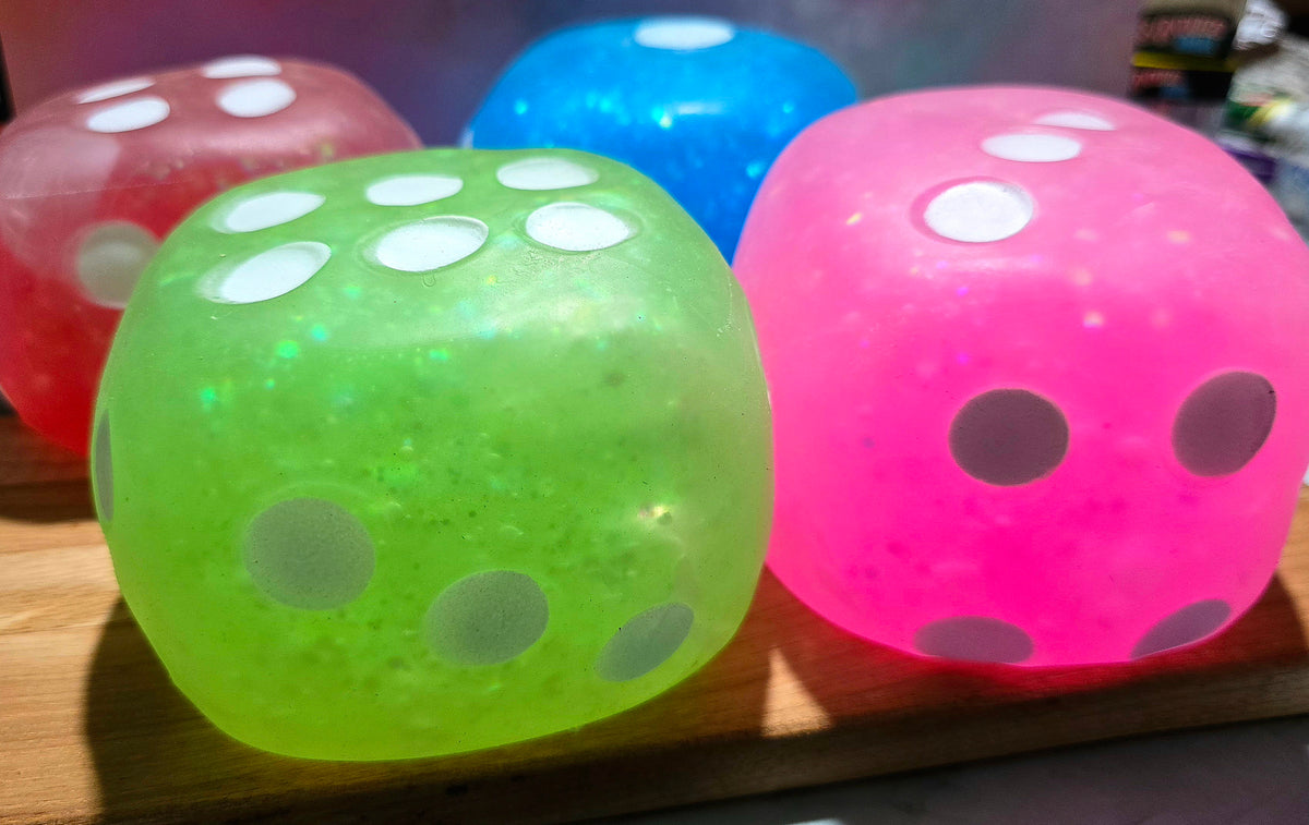 Mystery Jumbo Glitter Dice Glue Squishy