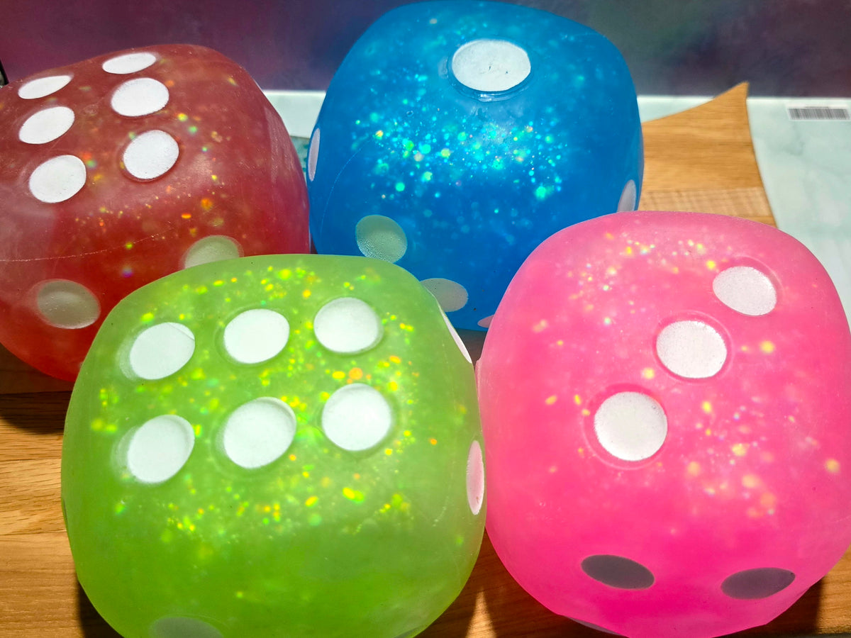 Mystery Jumbo Glitter Dice Glue Squishy