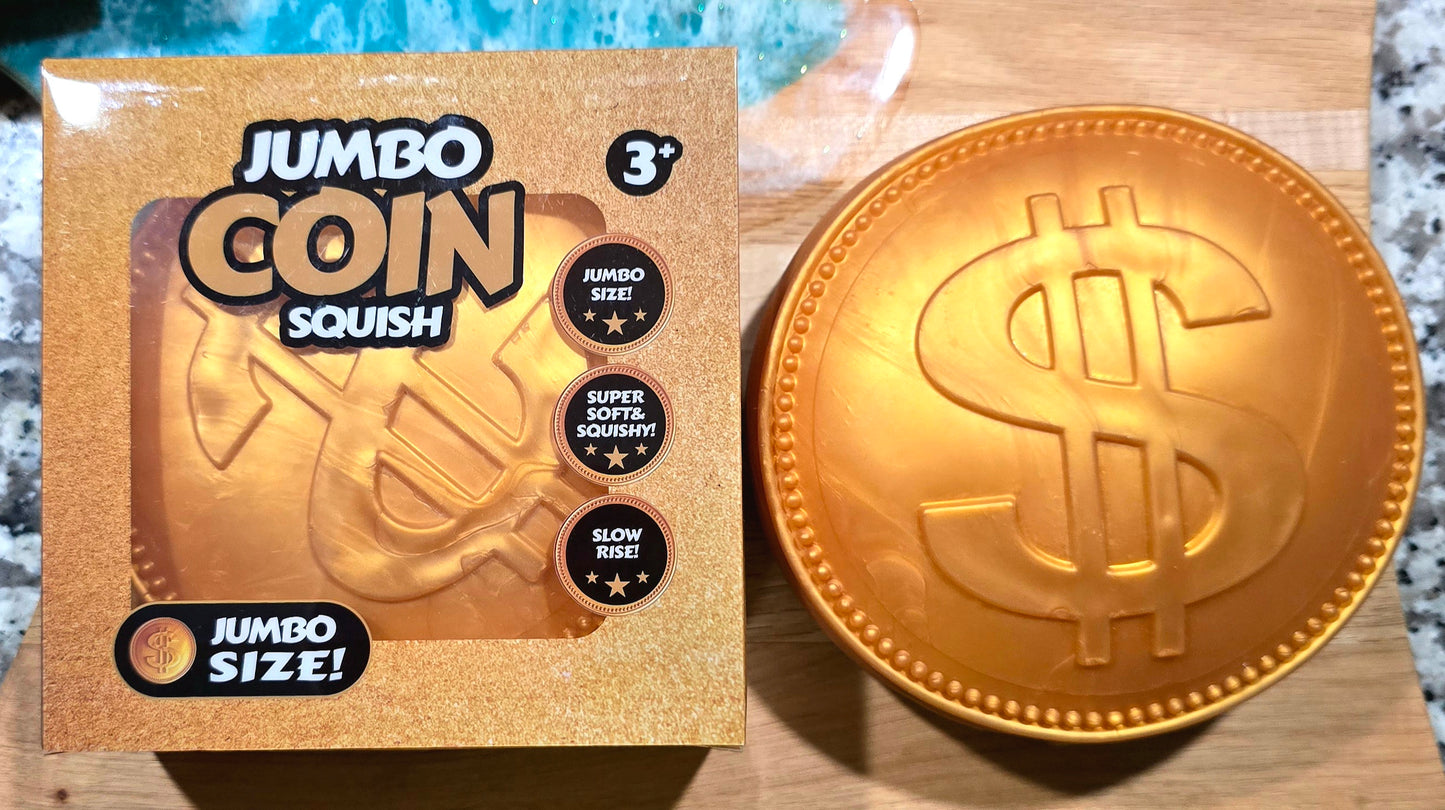 Jumbo Gold Coin Flour Squishy
