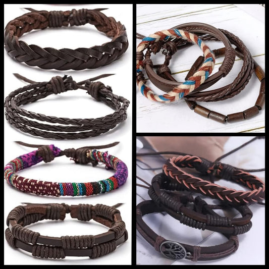 Random Father's Day Leather Bracelet