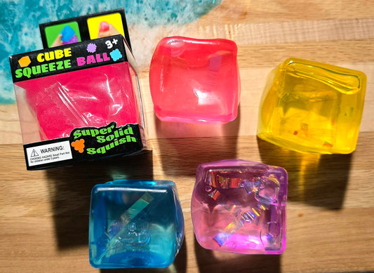 Mystery Transparent Ribbon Cube Maltose Squishy