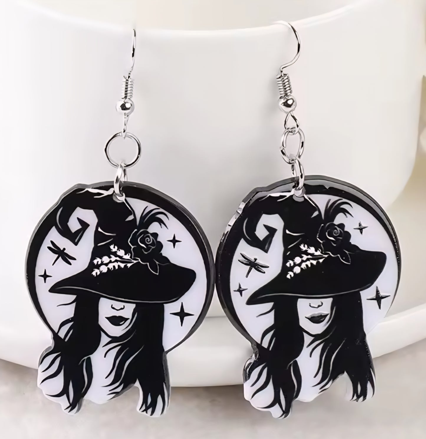 PREORDER Halloween Wicked Witch Acrylic Dangle Earrings