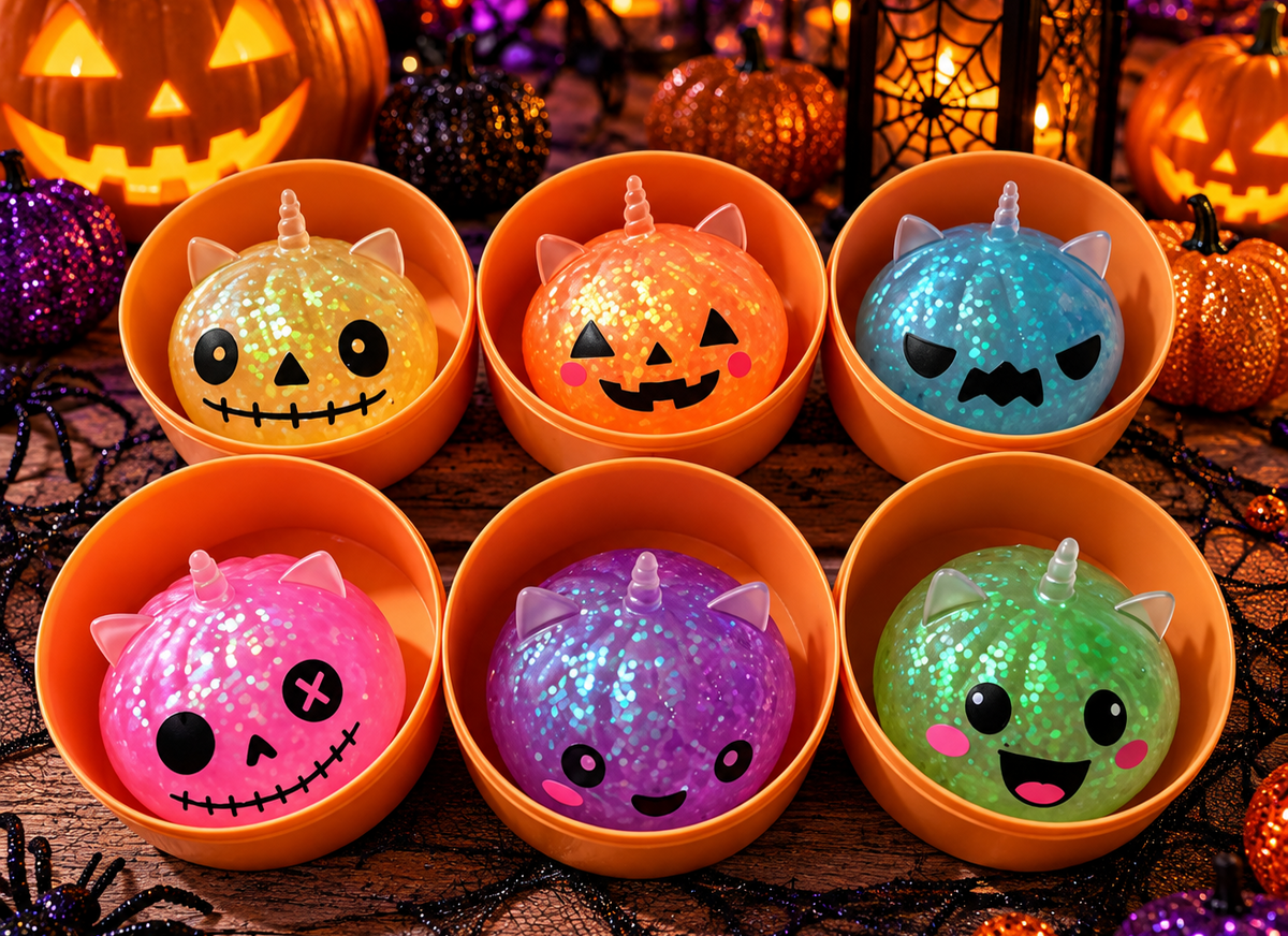 Mystery Halloween Mini Glitter Glue Dumpling Squishy