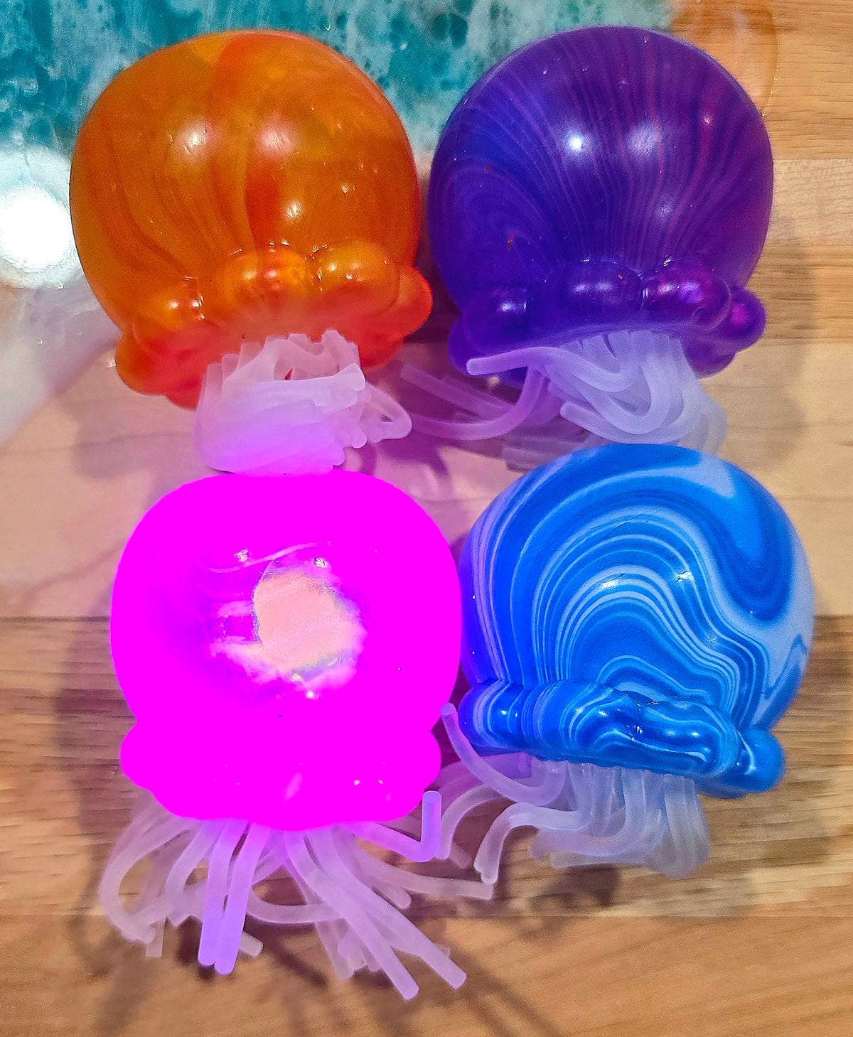 Mystery Swirl Lighted Jellyfish Maltose Squishy