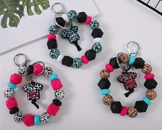 Random Scrub Life Nurse Bracelet Keychain