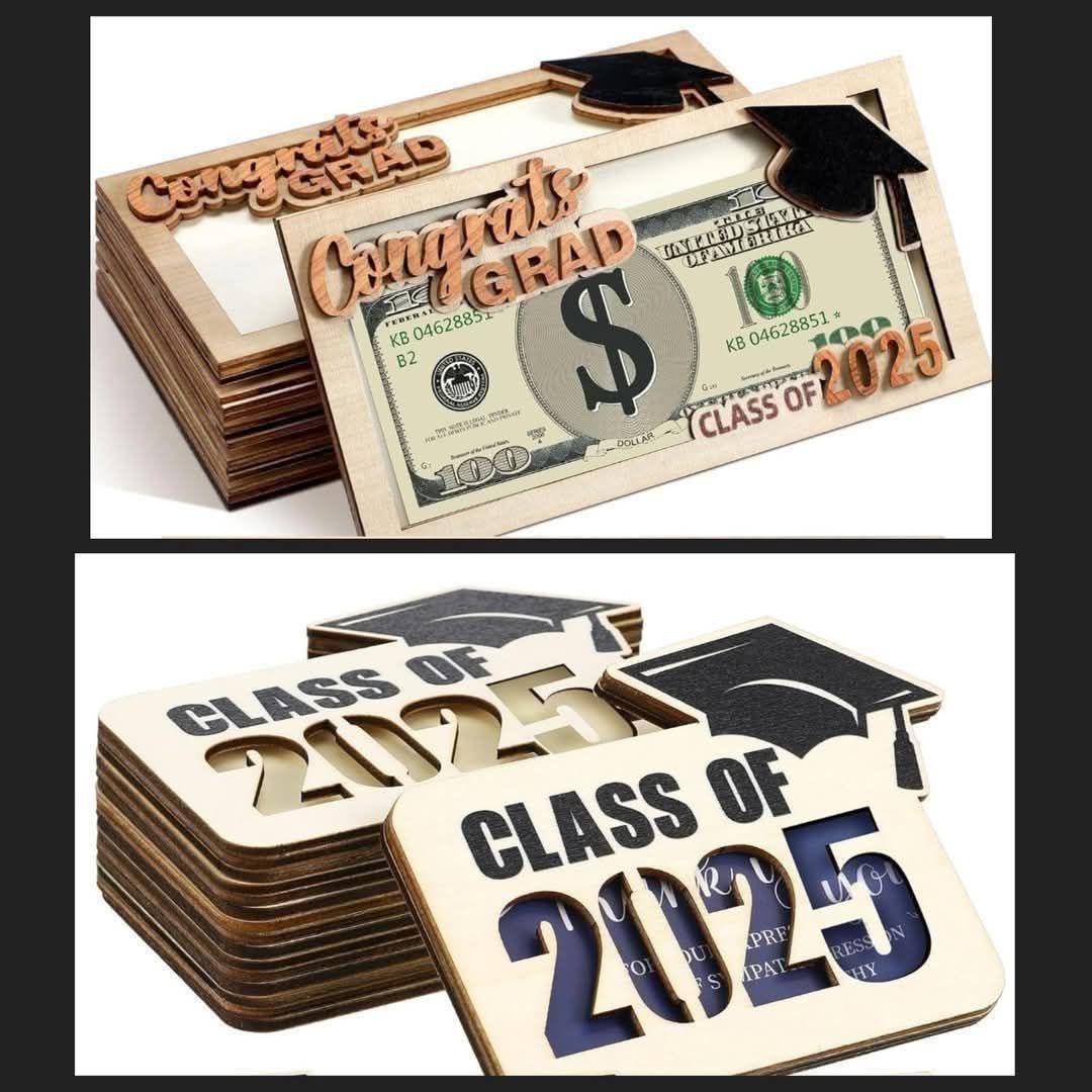 Graduation 2025 Wooden Money/Gift Card