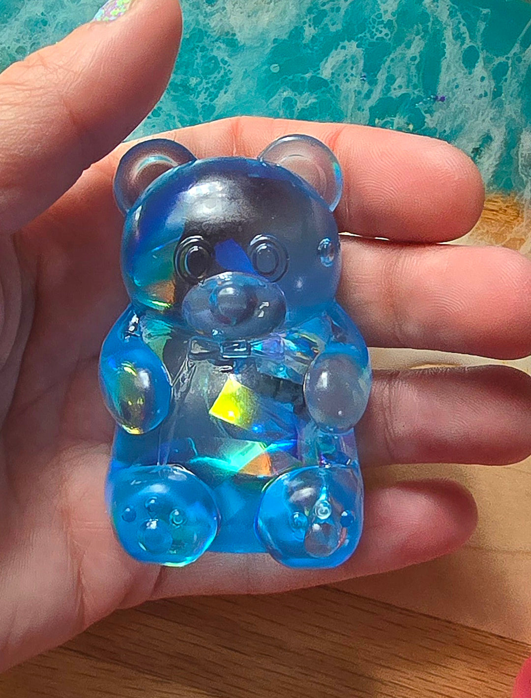 Mystery Transparent Lighted Gummy Bear Maltose Squishy