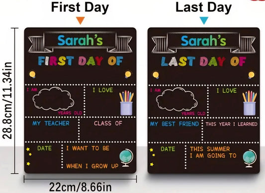 Preorder Personalized First Day/Last Day School Board