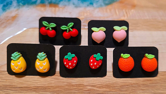 Fruit Resin Stud Earrings