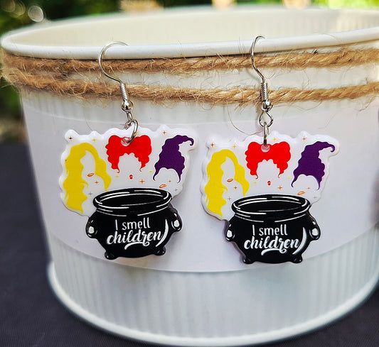 HALLOWEEN I Smell Children HP Acrylic Dangle Earrings