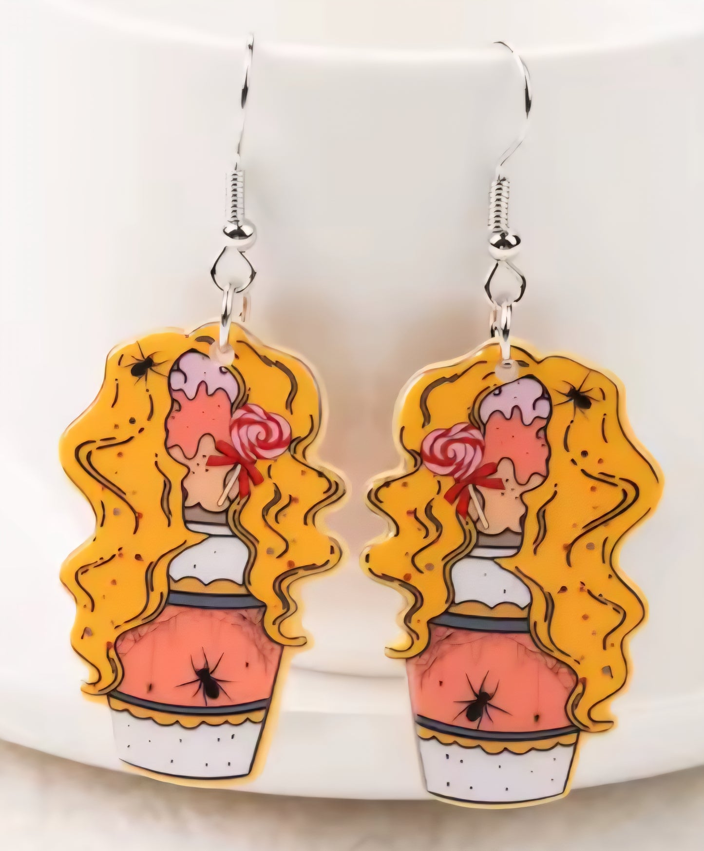 PREORDER Halloween HP Sarah Frappe Coffee Acrylic Dangle Earrings