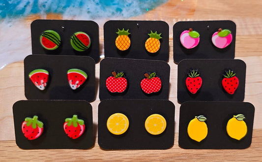 Fruit Resin Earrings
