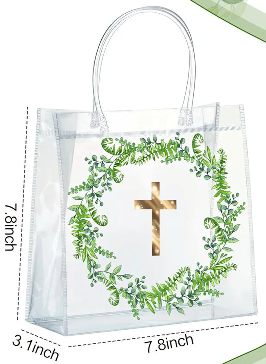 EASTER Cross Clear PVC Bag