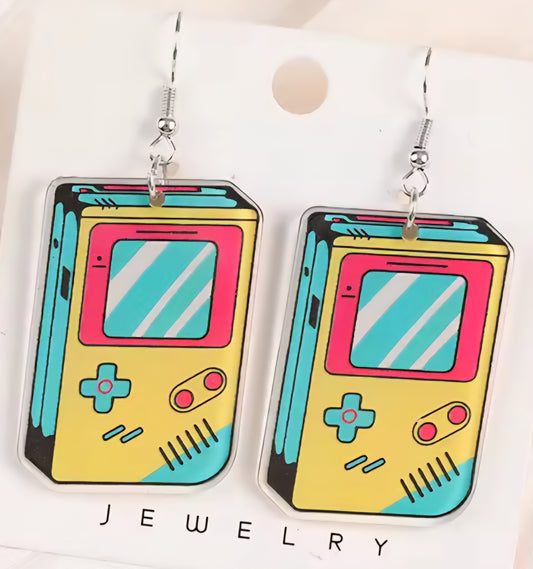 PREORDER Halloween 90s Handheld Gamer Acrylic Earrings