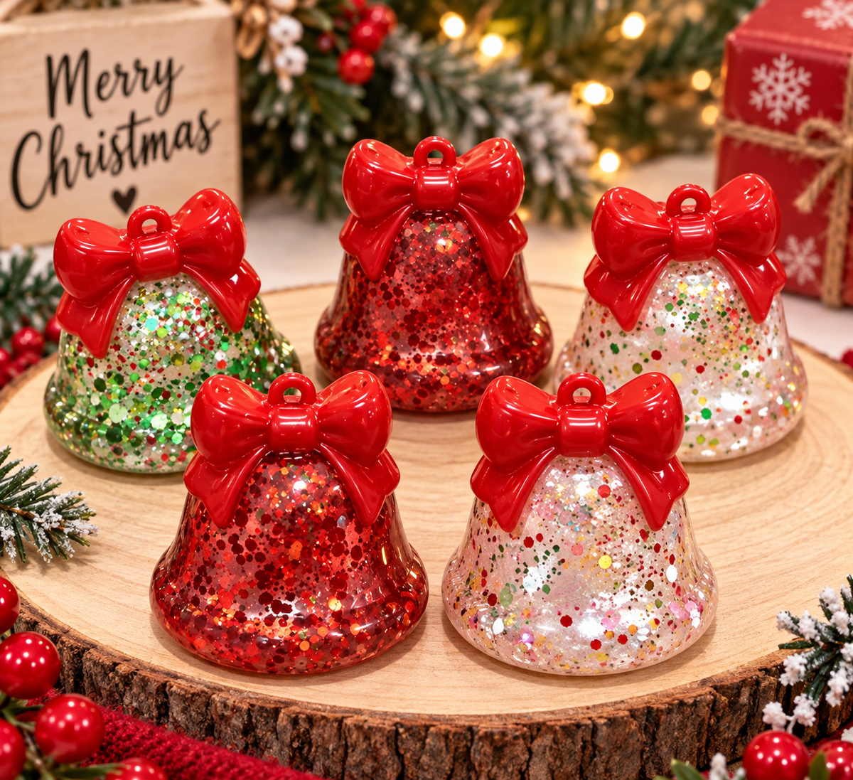 Mystery Christmas Bell Glitter Maltose Squishy
