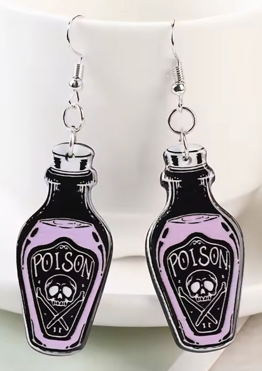 PREORDER Halloween Poison Potion Acrylic Dangle Earrings