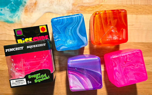 Mystery Transparent Swirl Cube Maltose Squishy