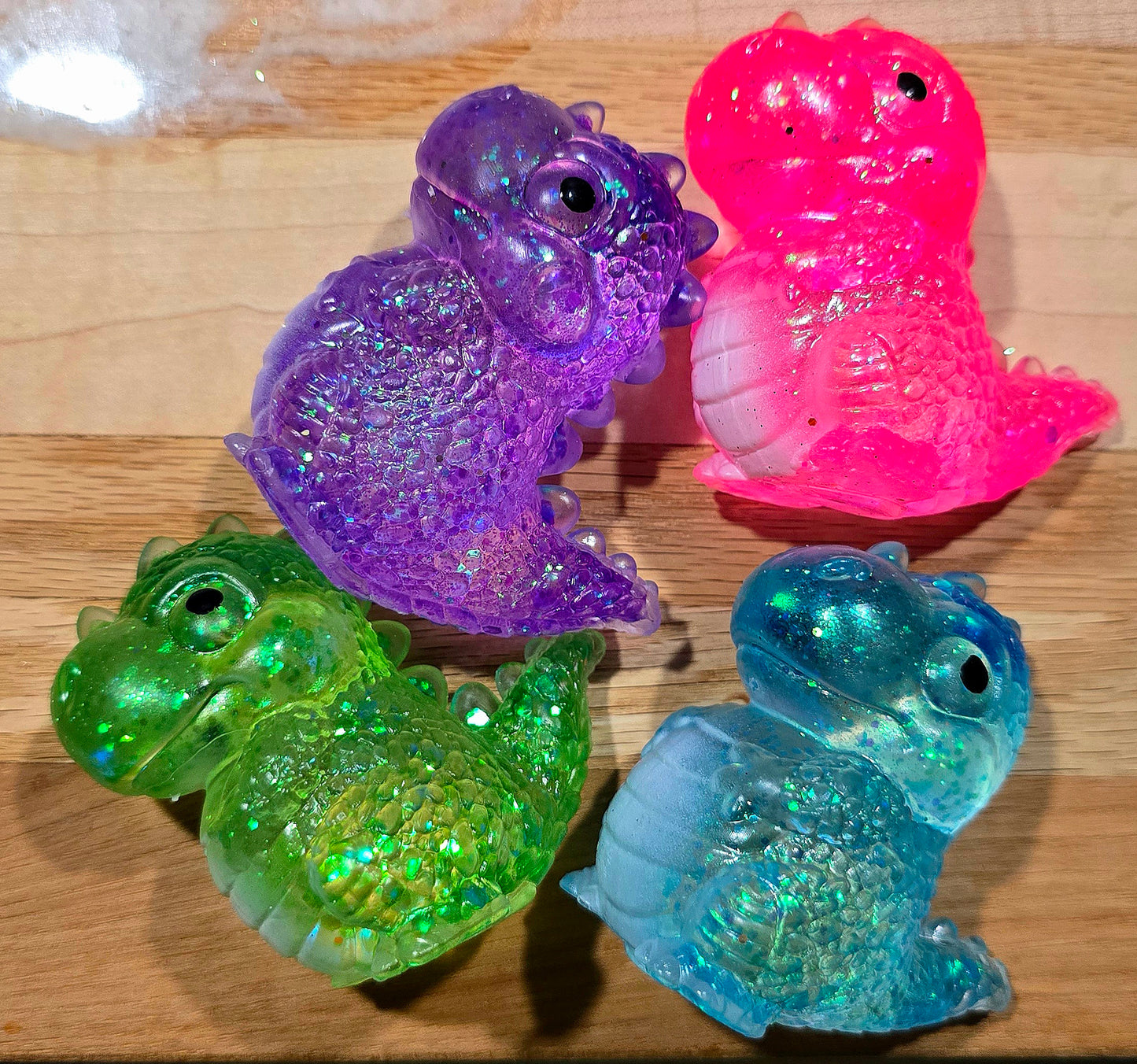 Mystery Dinosaur Maltose Glitter Squishy