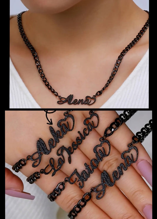 Preorder Personalized Black Necklace