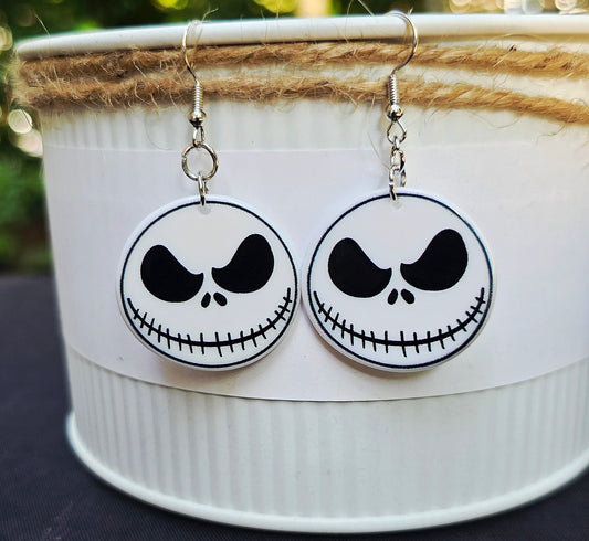 HALLOWEEN Jack Skell Acrylic Dangle Earrings
