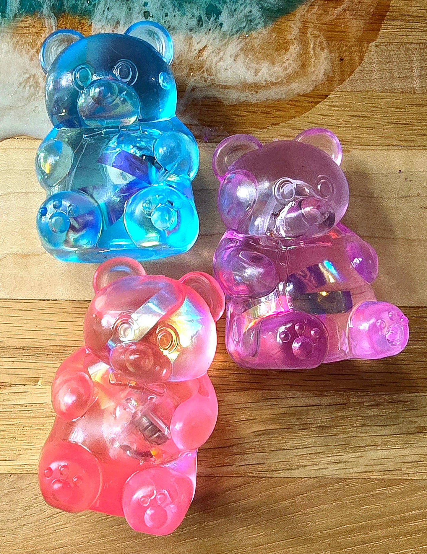 Mystery Transparent Lighted Gummy Bear Maltose Squishy